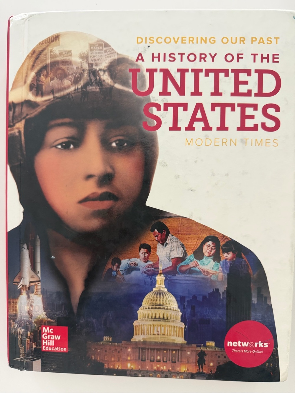 A History of the United States - Modern Times (McGraw Hill) - Red & Cream Cover